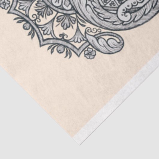 18e eeuw Fabric-ontwerp Tissuepapier (Detail)