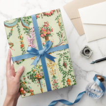 18e eeuw floraal kleurrijk patroon