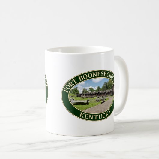 18e eeuw Fort Boonesborough, Kentucky Koffiemok (Voorkant rechts)