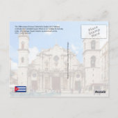 18e eeuw Havana Cathedraal, Havana, Cuba Briefkaart (Achterkant)