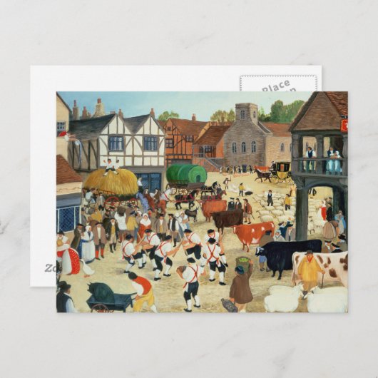 18e eeuw Masterrundvleesmarkt Briefkaart (Voorkant / Achterkant)