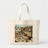 18e eeuw Masterrundvleesmarkt Grote Tote Bag (Voorkant)