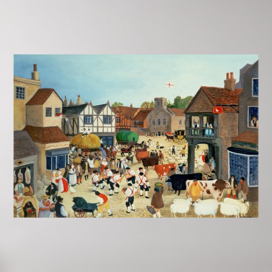 18e eeuw Masterrundvleesmarkt Poster (Voorkant)