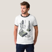 18e eeuw Microscoop Antiek wetenschap nERd! T-shirt (Voorkant volledig)
