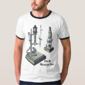 18e eeuw Microscoop Antiek wetenschap nERd! T-shirt (Voorkant)