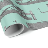 18e eeuw Microscoop Antiek wetenschapsINSTRUMENT Cadeaupapier (Rol Hoek)