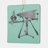 18e eeuw Microscoop Antiek wetenschapsINSTRUMENT Keramisch Ornament (Links)