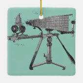 18e eeuw Microscoop Antiek wetenschapsINSTRUMENT Keramisch Ornament (Achterkant)