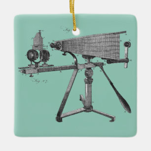 18e eeuw Microscoop Antiek wetenschapsINSTRUMENT Keramisch Ornament