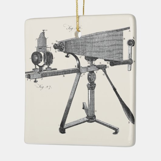 18e eeuw Microscoop Antiek wetenschapsINSTRUMENT Keramisch Ornament (Links)