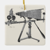 18e eeuw Microscoop Antiek wetenschapsINSTRUMENT Keramisch Ornament (Voorkant)