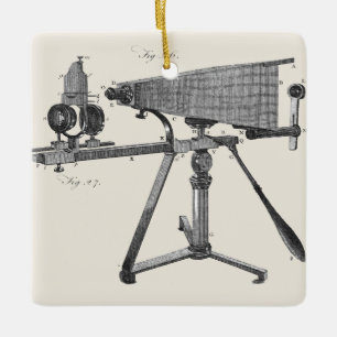 18e eeuw Microscoop Antiek wetenschapsINSTRUMENT Keramisch Ornament