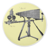 18e eeuw Microscoop Antiek wetenschapsINSTRUMENT Keramische Knop (Voorkant)