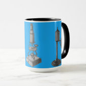 18e eeuw Microscoop Antiek wetenschapsINSTRUMENT Mok (Voorkant rechts)