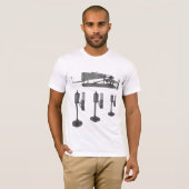 18e eeuw Microscoop Antiek wetenschapsINSTRUMENT T-shirt (Voorkant volledig)