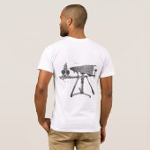 18e eeuw Microscoop Antiek wetenschapsINSTRUMENT T-shirt (Achterkant volledig)