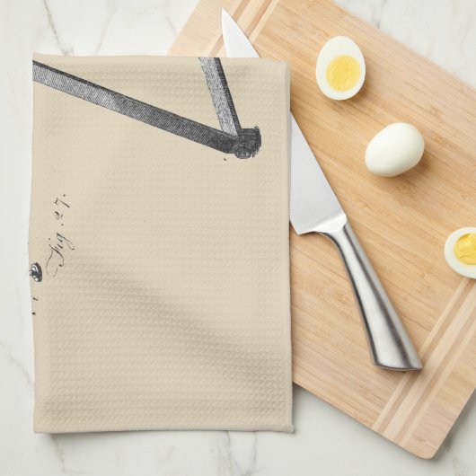 18e eeuw Microscoop Antiek wetenschapsINSTRUMENT Theedoek (Quarter Fold)