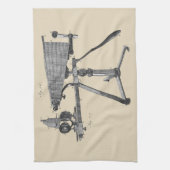 18e eeuw Microscoop Antiek wetenschapsINSTRUMENT Theedoek (Verticaal)