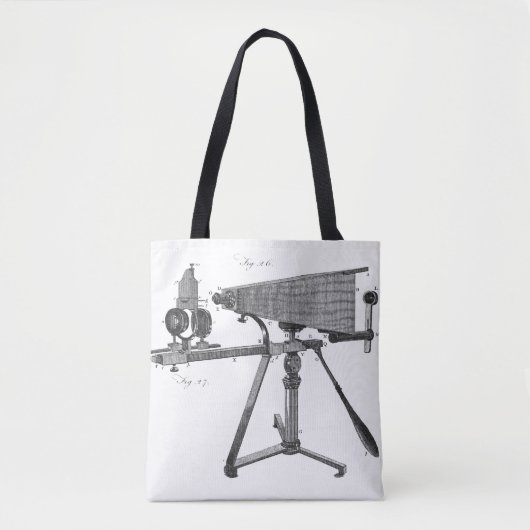 18e eeuw Microscoop Antiek wetenschapsINSTRUMENT Tote Bag (Voorkant)