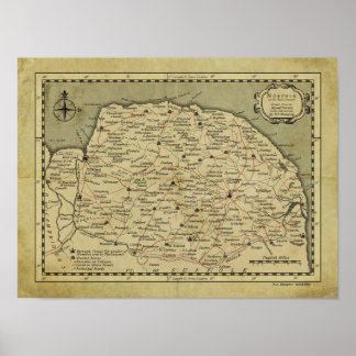 18e eeuw Norfolk Poster