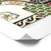 18e eeuw patroon van Albert Racinet Poster (Hoek)