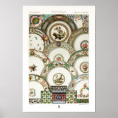 18e eeuw patroon van Albert Racinet Poster (Voorkant)