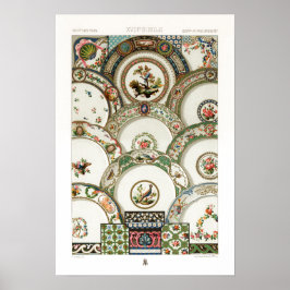 18e eeuw patroon van Albert Racinet Poster