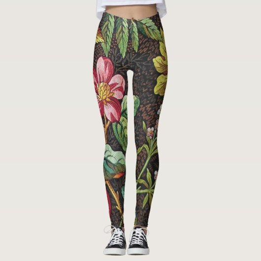 18e eeuw textielontwerp van bloemen. leggings (Voorkant)