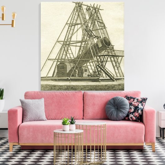 18E EEUW VAN HET Antiek WETENSCHAPPELIJK SCHEPPEN  Canvas Afdruk (Insitu (Woonkamer))