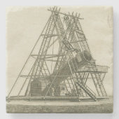 18E EEUW VAN HET Antiek WETENSCHAPPELIJK SCHEPPEN  Stenen Onderzetter (Voorkant)