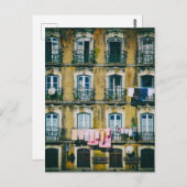 18e eeuw vervallen gebouw in Alfama district. Liss Briefkaart (Voorkant / Achterkant)