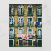 18e eeuw vervallen gebouw in Alfama district. Liss Briefkaart (Voorkant)