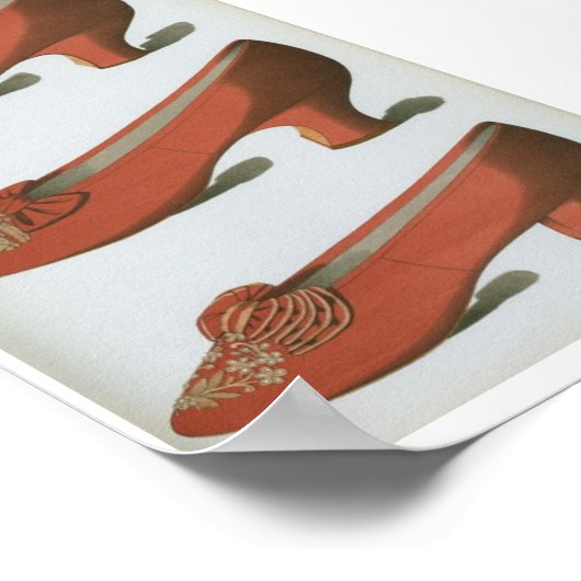 18e eeuw Victoriaans Mode Bord X IX Poster (Hoek)