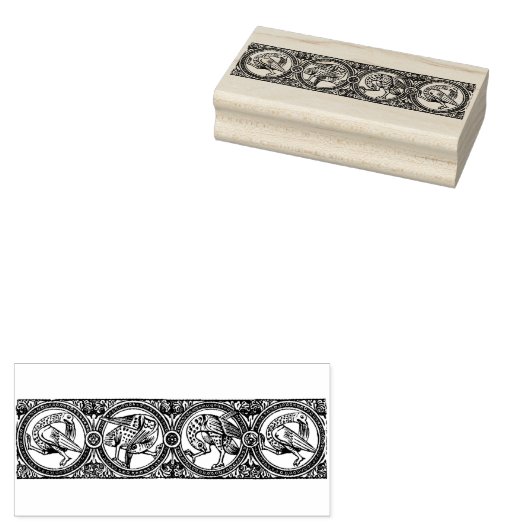 18e eeuw vogelgrens Rubber Kunststempel Rubberstempel (Gestempeld)