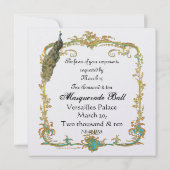 18e eeuw Wedding/Costume Ball Uitnodiging (Achterkant)