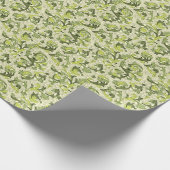 18e-eeuws: Bloemen Antieke behang. Cadeaupapier (Hoek)