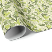 18e-eeuws: Bloemen Antieke behang. Cadeaupapier (Rol Hoek)