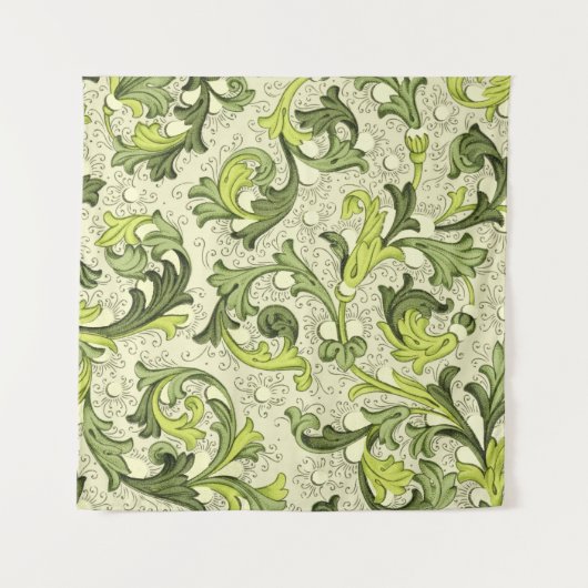 18e-eeuws: Bloemen Antieke behang. Wandkleed (Voorkant)