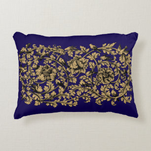 18e-eeuwse barokke rococo wijnstok en vogels patro accent kussen