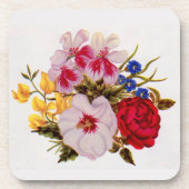 18e - eeuwse bloemenbloem - regeling bier onderzetter (Voorkant)