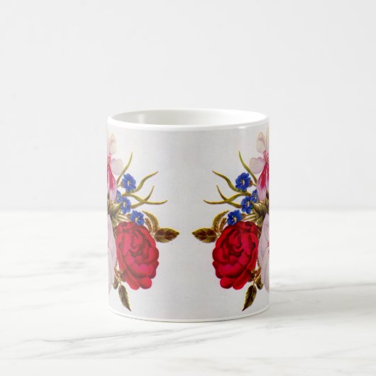 18e - eeuwse bloemenbloem - regeling koffiemok (Center)