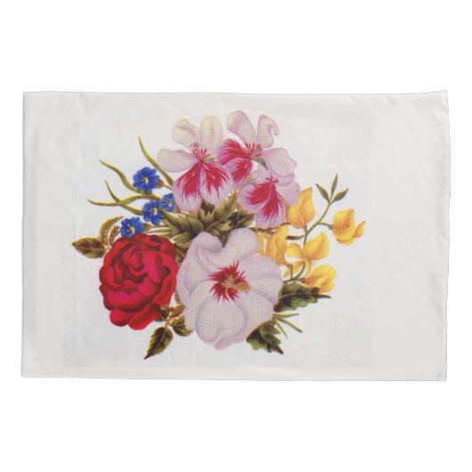 18e eeuwse bloemenboekdruk kussensloop (Achterkant)