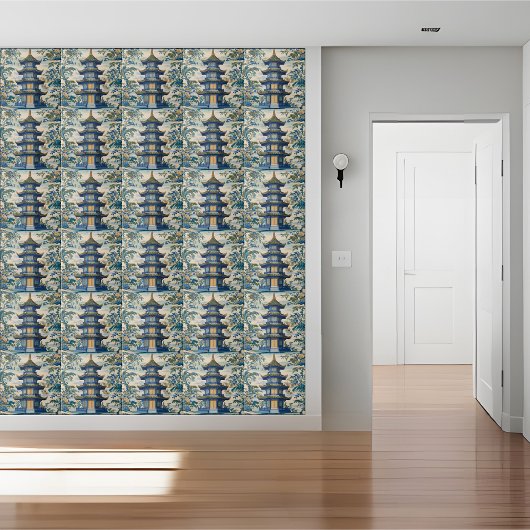 18e-eeuwse Chinoiserie Pattern Tegel Tegeltje