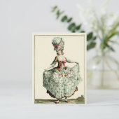 18e-eeuwse Dress Post Card Briefkaart (Staand voorkant)