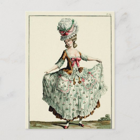 18e-eeuwse Dress Post Card Briefkaart (Voorkant)