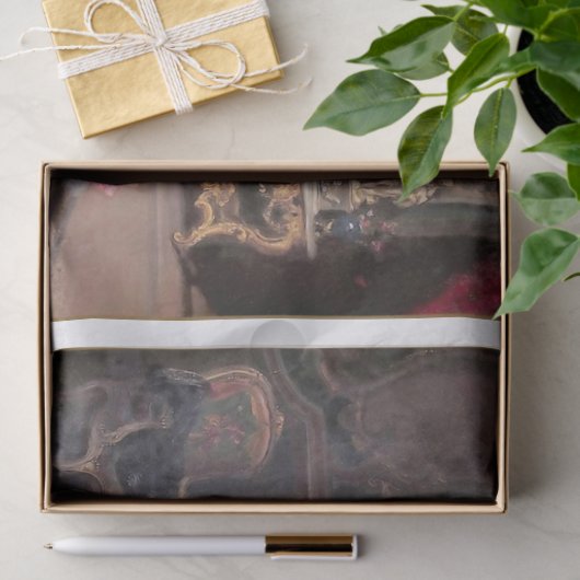 18e-eeuwse Elegante partij decoupage Tissuepapier (Geschenk)