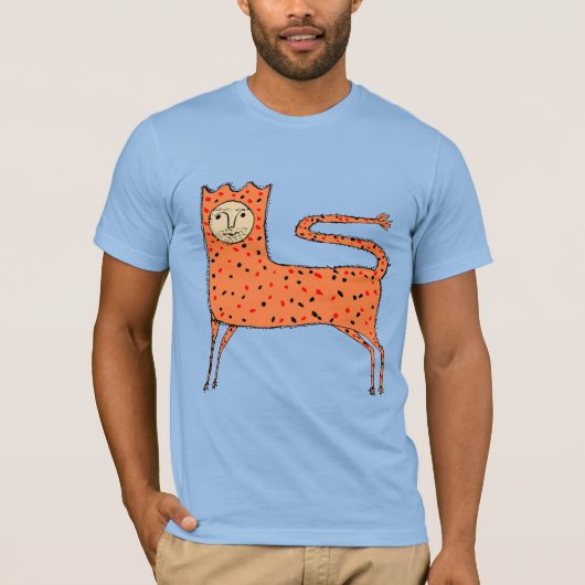 18e-eeuwse Engelse primitieve leeuw T-shirt (Voorkant)