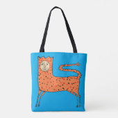 18e-eeuwse Engelse primitieve leeuw Tote Bag (Achterkant)