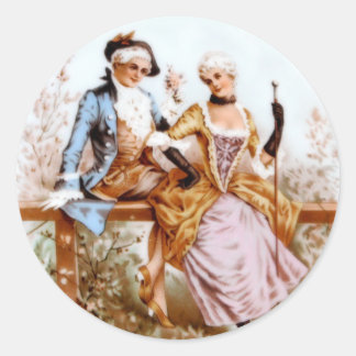 18e-eeuwse Franse Romance Ronde Sticker