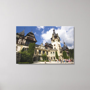 18e-eeuwse Peles-kasteel, Sinaia, Roemenië, 2 Canvas Afdruk